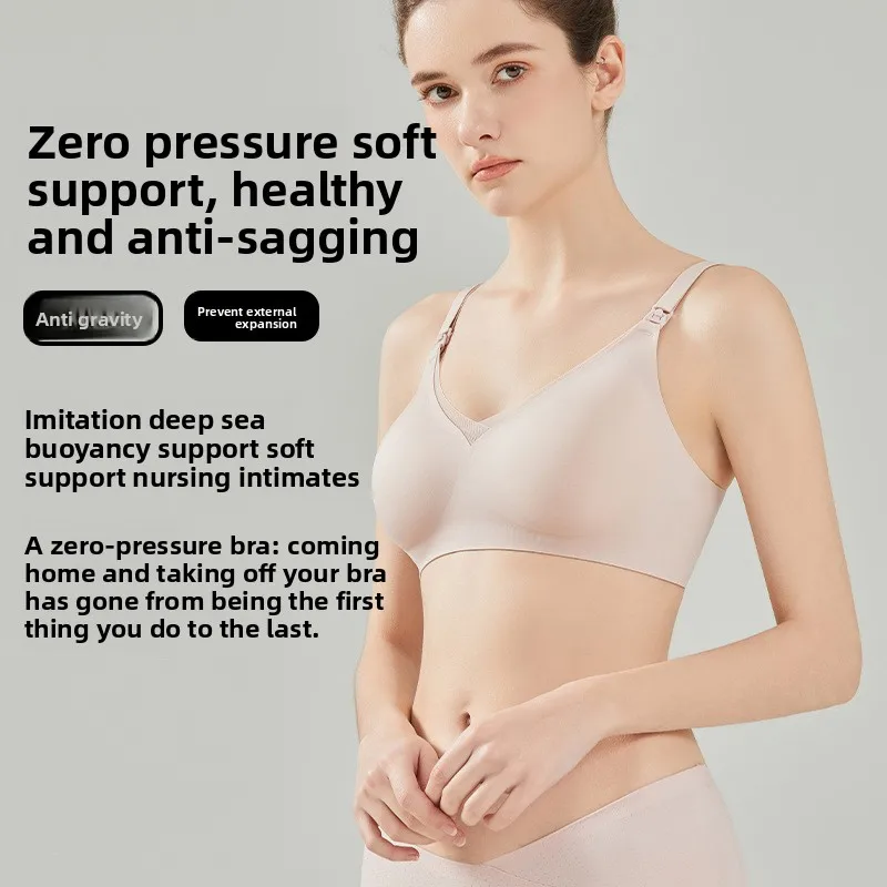 Nursing Bra Sleep - Nylon-Still-BH für Schwangere, nach der Geburt,