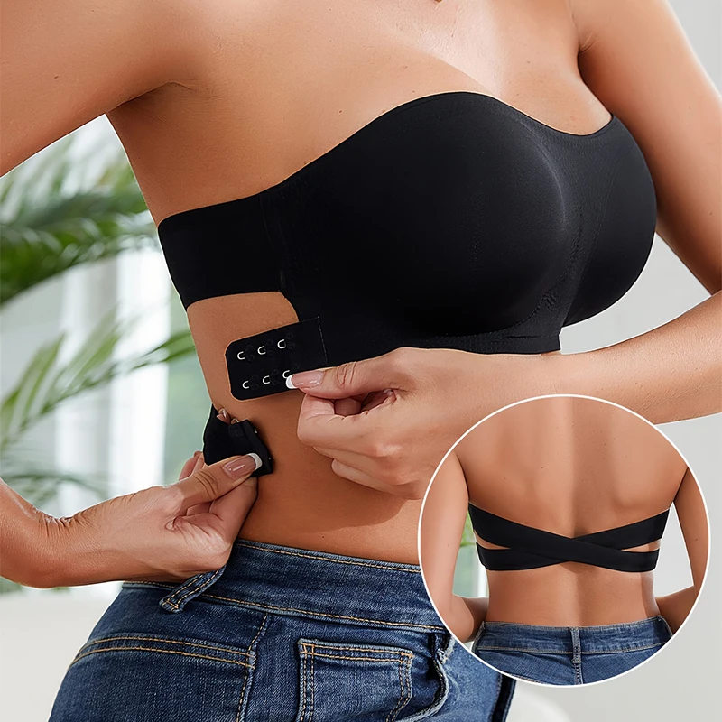 Push Up Bra Padded - Sexy trägerloser Push-up-BH für Damen, herausnehmbare