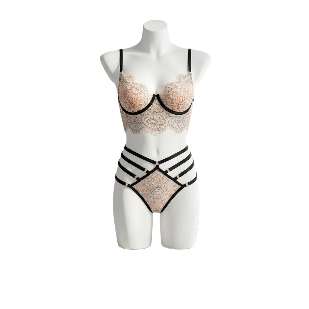 Schwarzes Damen-Dessous-Set mi – Garter Belt Set Bewertung und Preis